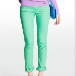 J‎ Crew Bright Green Matchstick Jeans Size 26